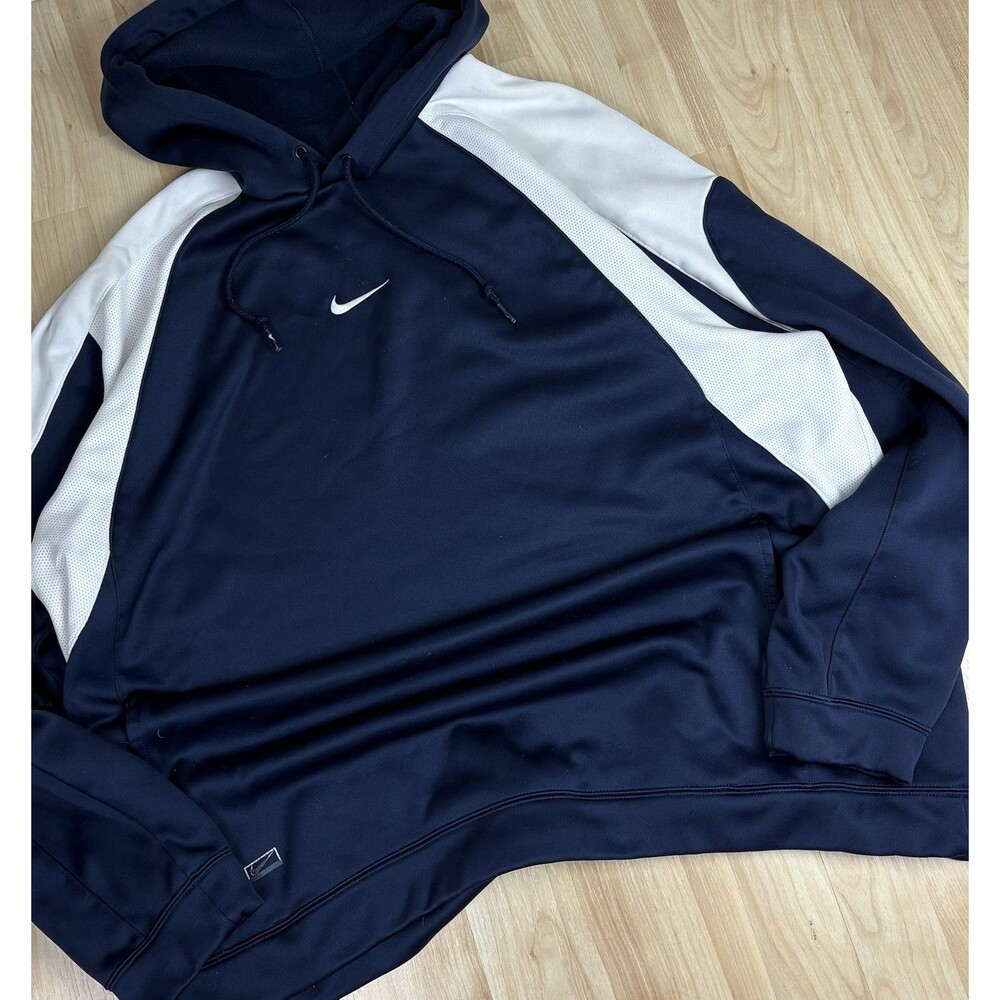 Men’s Nike Embroidered Center Swoosh Hoodie / Sweatshirt / Navy / Size XXL